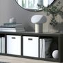 Ikea Kallax Black shelving unit with green cupboard door Image 5