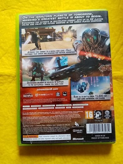 Section 8 Xbox 360 games Original