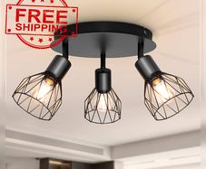 NEW SALE | Spot Light Fittings for Ceilings Adjustable Metal Wire Cage Kitchen Spotlight Ceiling Lights with E14 Base