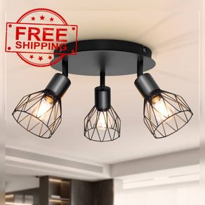 NEW SALE | Spot Light Fittings for Ceilings Adjustable Metal Wire Cage Kitchen Spotlight Ceiling Lights with E14 Base