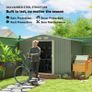 9 x 6ft Garden Metal Storage Shed, Outdoor Storage Tool House with Ventilation Slots, Floor Foundation and Lockable Double Doors, Light Green Image 3
