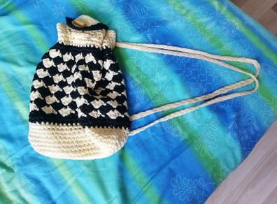 Handmade crochet backpack