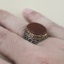 Vintage-Inspired Agate & Silver Ring Elegant Handcrafted Design Image 8