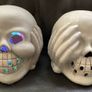 Halloween LED Ceramic Skull 15cm Image 2