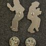 Pulp fiction, pin back badges. X 2 Image 2