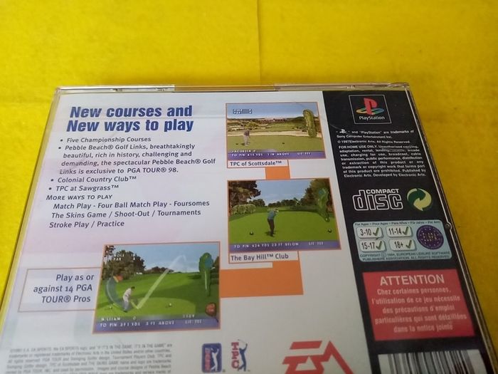 Pga tour 98 PlayStation 1 Ps1 PlayStation 2 Ps2 Games Original