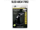Dunlop Bike Front Light with Super Bright 5 x White LED's