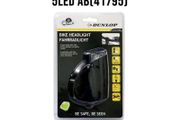 Dunlop Bike Front Light with Super Bright 5 x White LED's