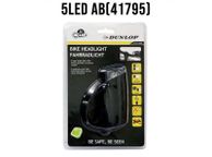 main image for ad Dunlop Bike Front Light with Super Bright 5 x White LED's