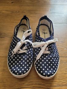 Brand New Atmosphere Navy Polka Dot Shoes