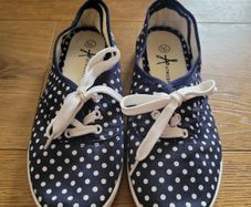 Brand New Atmosphere Navy Polka Dot Shoes