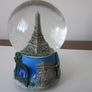 Vintage Musicial Snow Globe Eiffel Tower with Music  Love Story Image 4