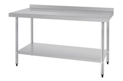 Vogue Stainless Steel Table with Upstand NEW