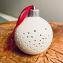 Set of 6 Nordic White Ceramic Christmas Baubles Illuminated Christmas Decorations Image 3