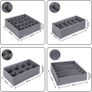 _Storage Box for Underwear, Drawer Organiser, Wardrobe Drawers Divider for Socks, Bras and Ties, Folding Fabric Box for Wardrobe Set of 4 Image 4