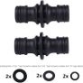 2 Pack Double Male Hose End Connector Extender for Join Garden Hose Pipe Tube Image 2