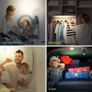6 Packs Under Cabinet Lights,OxyLED RGB Wireless Cabinet Light with Remote Control,USB Powered Dimmable Closet Touch Light,Under Counter Lights for Kitchen Cupboard Closet Wardrobe Image 3