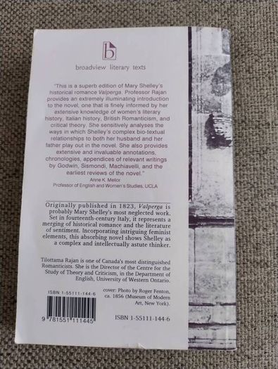Valperga by Mary Shelley edited by Tilottama Rajan 1998 in good overall condition with some underlining and notes on some pages see photos FREE STANDARD POSTAGE INCLUDED