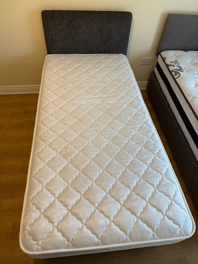 Harvey Norman single bed, mattress and head board