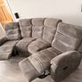 DFS 4 Seater Manual Reclining Sofa + Matching Storage Footstool Image 3