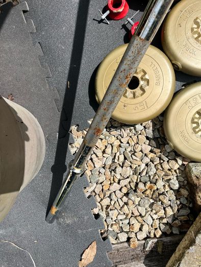 york weights set + 5ft bar