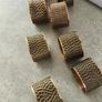 Vintage Copper Brass Gold Braided Napkin Rings Set Of 8 Image 5