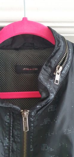 JUNK de LUXE Mens black hooded zip-up Sz S - Rrp 129.95 (New)