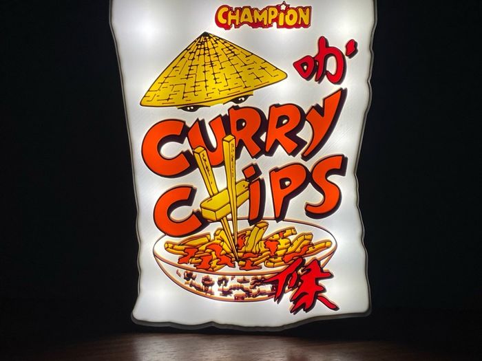 Retro Curry Chip Crisps Lightbox
