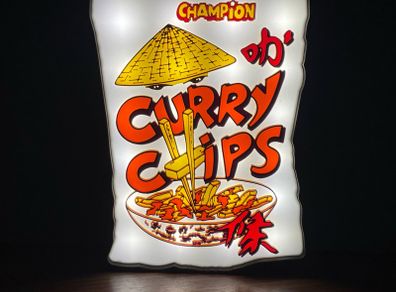 Retro Curry Chip Crisps Lightbox