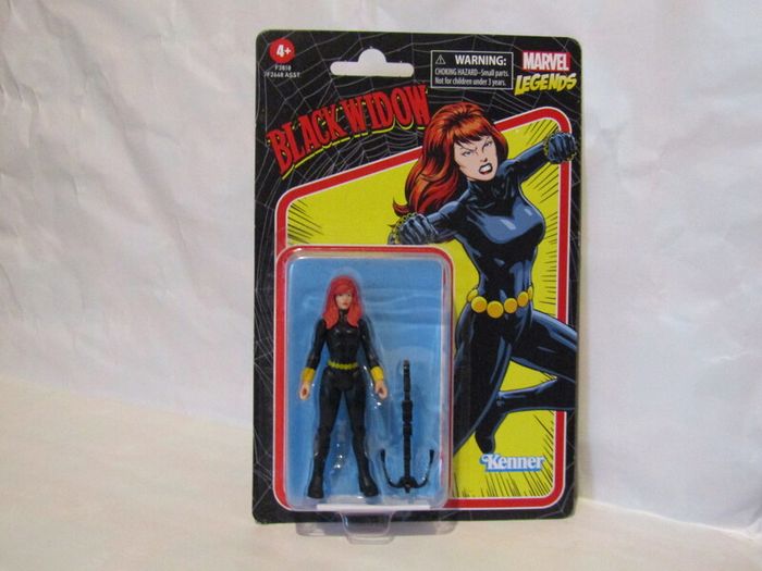 Marvel Legends Retro Kenner Black Widow Action Figure Retro Series 3.75 inches 9.5cm MOC Mint On Card