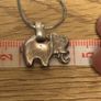 Vintage Sterling Silver Elephant Necklace Image 4