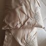 4 x 16" or 40cms Cushions in Beige Faux Raw Silk with Pearl and Crystal embellishments from Linens & Lace Image 7