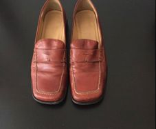 Women's real leather white Tamaris EUR39 and brown leather flat shoes loafers moccasins size EUR40