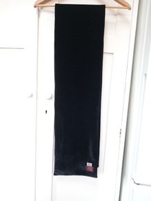 Dents Black Velvet Scarf