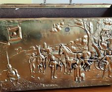 Antique Ornate Quality Brass Newspaper Stand