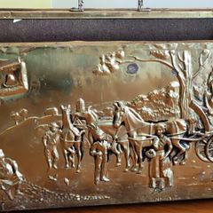 Antique Ornate Quality Brass Newspaper Stand