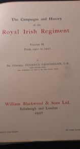 History of Royal Irish Regiment 2 volumes