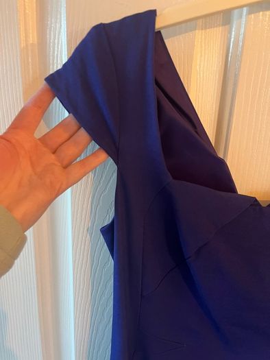 Cadbury Purple Coast Dress with full length gold zip - Size 10