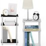 NEW SALE | 3-Tier Turn-N-Tube End Table, Side Table, Nightstand, Columbia Walnut/Black, 2-Pack Image 4