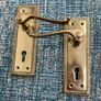 Brass door handle pairs Image 2