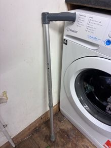 Stainless steel height adjustable walking stick