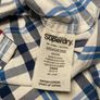 Superdry The Washbasket Shirt Mens Blue & White Check Long Sleeve Shirt Size Large Image 7