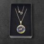 Italian Sterling Silver Millefiori Murano Glass Necklace Image 2