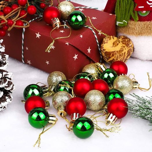 MULTIPLE COLOURS AVAILABLE 36 Pieces 30 mm Christmas Balls Decoration Shatterproof Christmas Tree Baubles Mini Christmas Hanging Ball for Holiday Wedding Party Decoration