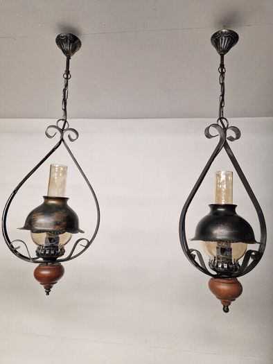 Pair of Vintage French 1970s  ceiling lights