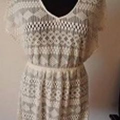 Collection Debenhams lace cream dress size UK10/12 EU38/40 Postage included