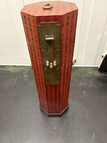 Vintage Chinese-Style Octagonal Wine or Scroll Box
