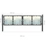 Black Double Door Fence Gate 300 x 150 cm Image 5
