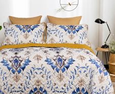Bed cover with pillow covers