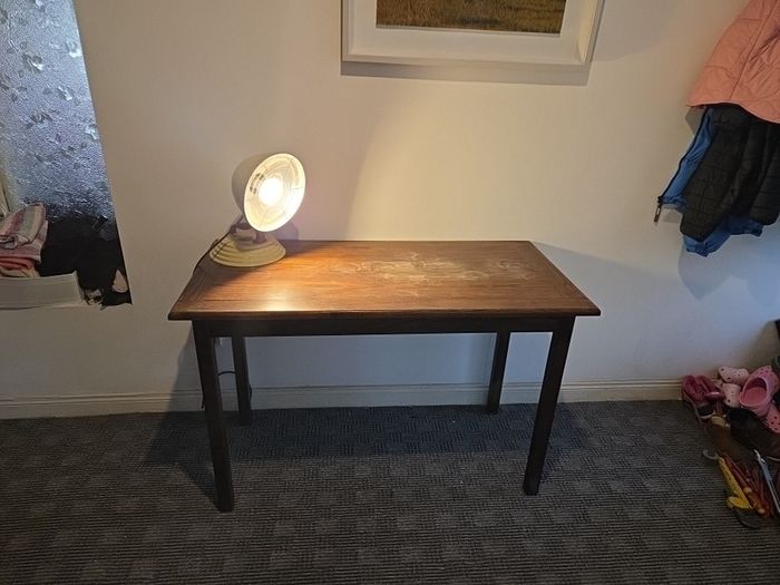 vintage oak hall table